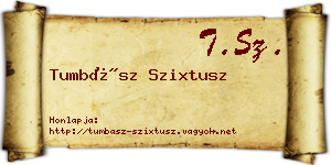 Tumbász Szixtusz névjegykártya